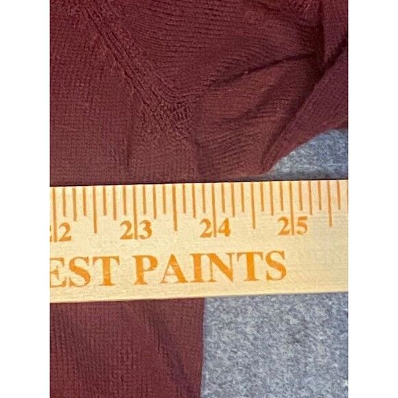 L.L. BEAN Men's X-LARGE TALL long Sleeve CASHMERE/COTTON SWEATER maroon RED plum - Picture 5 of 6